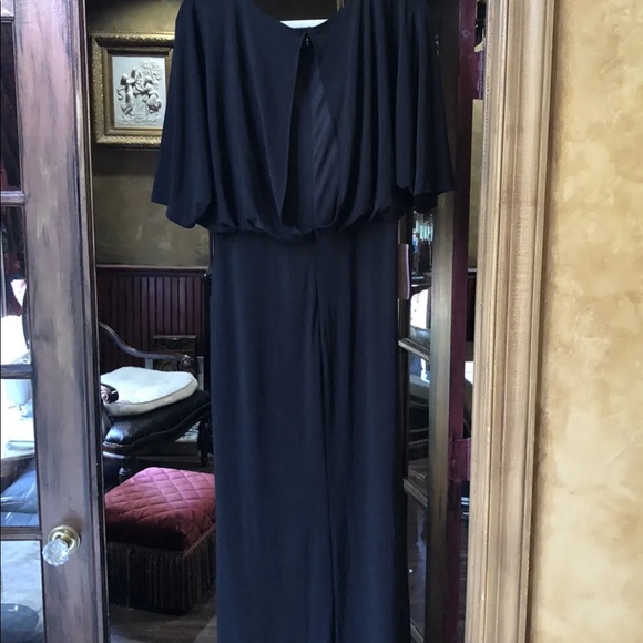 BHLDN Thorton Dress Maxi Gown Black Gathered Bodice Side Slit Pleating - Picture 5 of 6